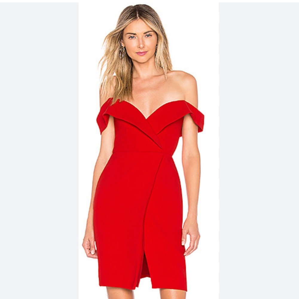 Revolve NBD Red Cocktail Dress